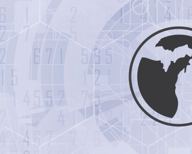 An outline of Michigan surrounded by geometric shapes and numbers.