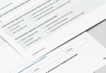 A close up of the LEAD-K Data Collection documents. 