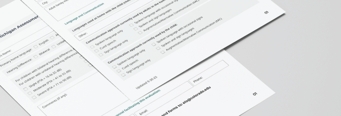 A close up of the LEAD-K Data Collection documents. 