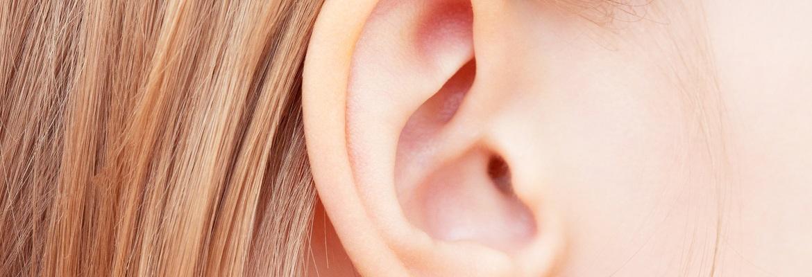 Closeup of a child's ear.