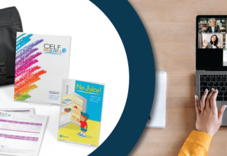 The CLEF-P3 Assessment next to a laptop running an online meeting.