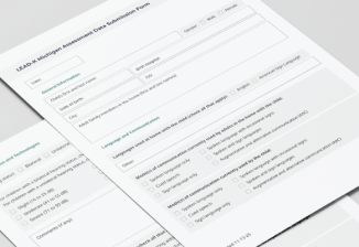 A close up of the LEAD-K Data Collection documents. 