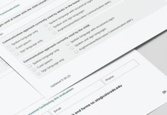 A close up of the LEAD-K Data Collection documents. 